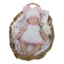 Mini Bebê Reborn 12 Cm Menina Boneca Presente