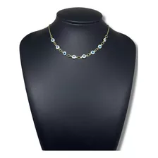 Choker Folheada Olho Grego Tendência Feminina Promoção