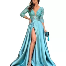 Vestidos De Fiestas De Noche Con Pedreria Y Satín 15 Años