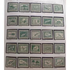 Ch223 Chile Serie Completa Año 1948 Verde Claudio Gay Mint