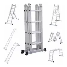 Escalera Multifuncional Plegable 16 Pasos Aluminio 4,7 Mts