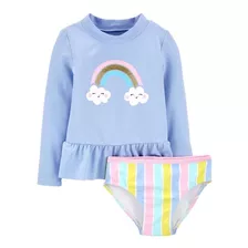 Traje De Baño Carter´s Malla Arco Iris Uv50 Baby Gift Box