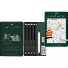 Set 11 Lápices Grafito Graphite Matt - Faber Castell Pitt