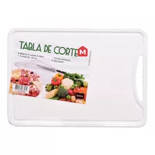 Tabla De Cocina Para Picar Cortar De Plastico Polipropileno Color Blanco