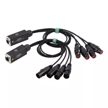 1 Par Dmx512 Xlr De 4 Canales Y 3 Pines, Macho/hembra A Rj4