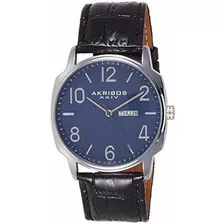 Akribos Xxiv Reloj Negro De Cuarzo Japonés Ak801bu Para