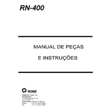 Catálogo De Peças E Instruções Torno Imor Rn-400