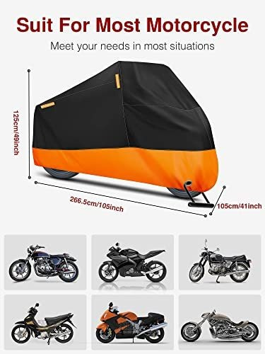 Puroma Funda Para Motocicleta, Talla Xxxl, Impermeable, Prot Foto 2