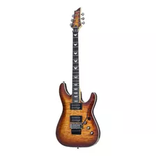 Guitarra Eléctrica Schecter Omen Extreme-6 Archtop De Arce/caoba Vintage Sunburst Con Diapasón De Palo De Rosa