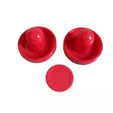 2 Rebatedores 9,5cm + 1 Disco 6,4cm De Air Game / Air Hockey