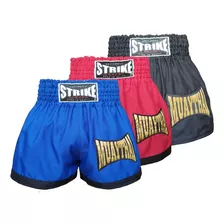 Shorts Muay Thai Strike Boxing Calção Bermuda Kit 3 Pçs