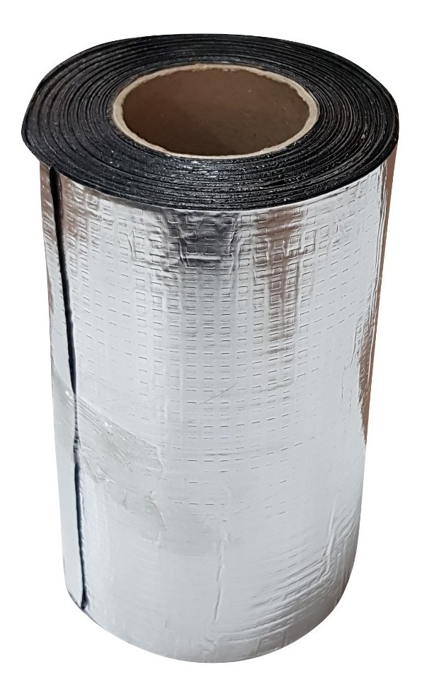 Membrana Autoadhesiva Asfáltica Aluminio Rollo 25cm X 10mts