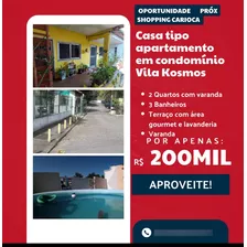 Casa Tipo Apt Com 2 Qts E Terraço Em Condomínio V. Kosmos 