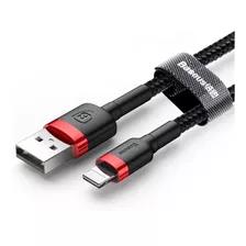 Cable Para iPhone Baseus Conectores Reforzados Lightning 1m Negro