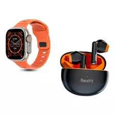 Smartwatch Dt8 Ultra + Fone Bluetooth Realfit F2