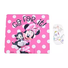Kit Mouse Inalambrico Y Mouse Pad Minnie 1 / Tecnocenter