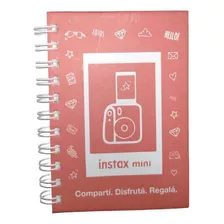 Anotador Instax Mini A6 10.5x14.8 Rayado Anillado 60 Hojas Color Rojo