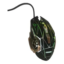 Mouse Gamer Durawell Dw-200 Metalico Led Ergonomico 3200dpi