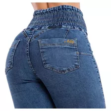 Calça Jeans Cós Alto Corsário Com Lycra Corpet