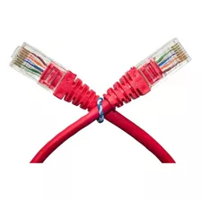 Kit 10 Peças Patch Cord Cat5e 1,5mt Vermelho Certifica Fluke