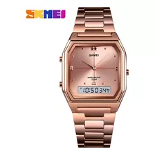 Reloj Electrónico Ultrafino De Acero Inoxidable Skmei Para H