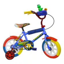 Bicicleta Zambito Rod 12 Kids Nene Nena Ruedas Goma Bocina Color Azul