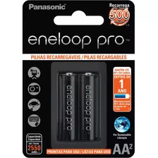 Pilha Recarregável Panasonic Eneloop Pro Aa 2550mah C/ 2