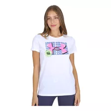 Remera Under Armour Bold Shine Logo Mujer En Blanco | Stock 