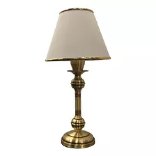 Lampara Velador Clasico De Mesa En Bronce Apto Led