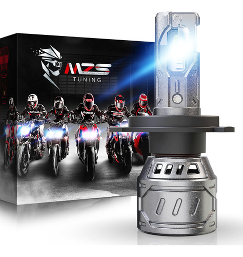 Foto de Mzs Bombilla Led H4 Para Motocicleta, 8000lm 35w 9003 Hb2 Mi