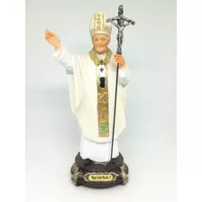 Imagem São Papa João Paulo Ii 15cm Resina Importada 