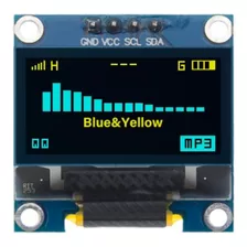 Pantalla Oled 0.96 I2c 128x64 4 Pines Amarillo/azul