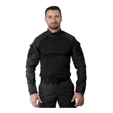 Combat Shirt Tática Bélica - Preto