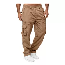 Pantalones Cargo Con Bolsillos Para Hombre