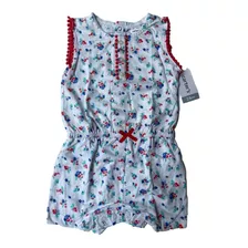 Romper Carters Macacão Curto Banho De Sol Rn-24m Menina