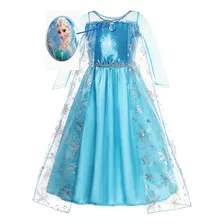 Vestido Fantasia Frozen Infantil Elsa Pronta Entrega