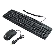 Combo Star Tec Mouse + Teclado St-cb-71 Usb Color Del Mouse Negro Color Del Teclado Negro