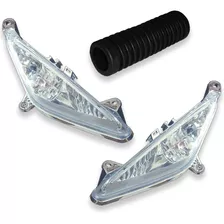 Par De Pisca Dianteiro Cristal Borracha Pedal Honda Biz 125