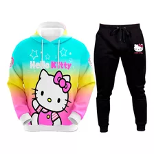 Conjunto De Moletom Infantil Hello Kitty Gatinha Escolha