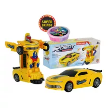 Carrinho Camaro Transformers Robô Presente Menino Criança