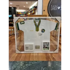 Camisa Pelé Cosmos - Autografada C/ Certificado Emoldurada