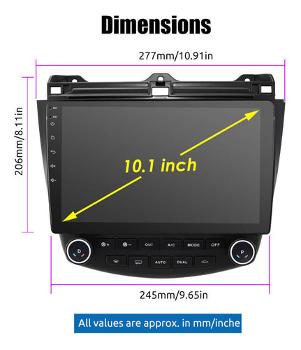 Auto Estereo Pantalla 2+32g Para Honda Accord 2003-2007 Foto 4