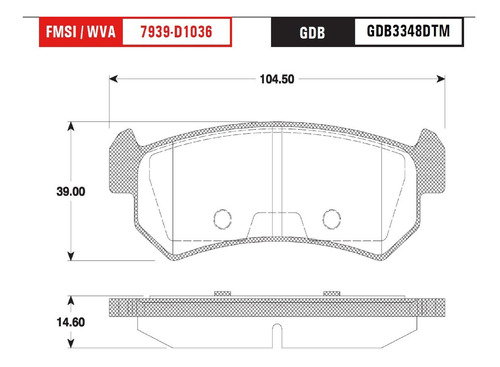 Balatas Traseras Chevrolet Optra 2009-2010 Trw Foto 2