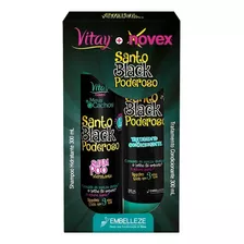 Kit De Shampoo E Condicionador Novex Santo Black