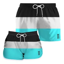 Kit Casal Short Bermuda Praia Summer Verão Promoção