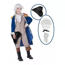 Disfraz Joyin De George Washington Para Niño Con Peluca