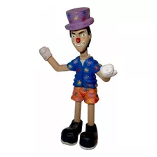 Boneco Antigo 37cm Escultura De Madeira Artesanal Pintado 