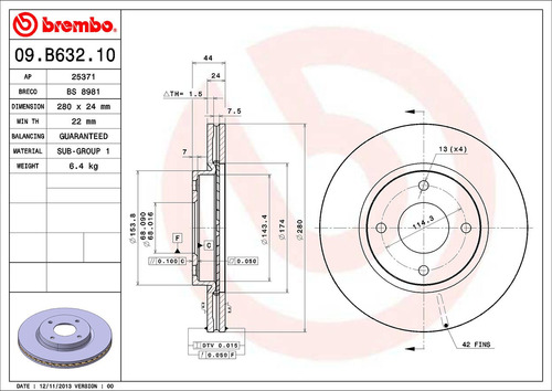 2 Discos De Freno Delanteros Nissan Sentra 2008 2.0l Brembo Foto 2