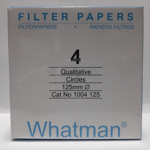 Filtro Whatman N°4 De 125 Mm