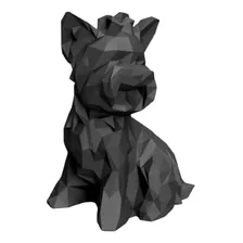 Yorkshire Cachorro Geometrico Estatueta Decorativa ( 15 Cm )